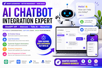 integrate chatgpt API intercom chatbot tidio ai manychat ai chatbot