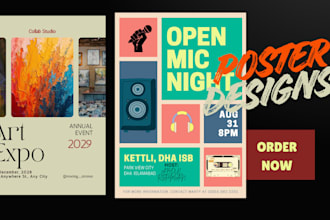 design custom gig posters for your band, tour, or event