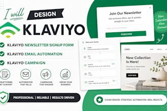 design klaviyo newsletter signup form, klaviyo email automation klaviyo campagin