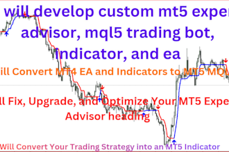 develop custom mt5 expert advisor, mql5 trading bot, indicator, and eas
