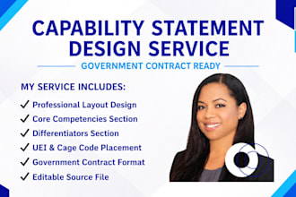 create a professional government contractor capability statement