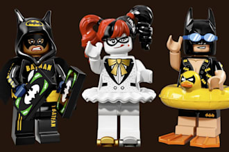 do 3d lego model lego minifigure character 3d toy design 3mf stl for 3d printing