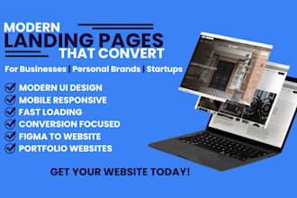 create landing pages and portfolio website for candidate job search