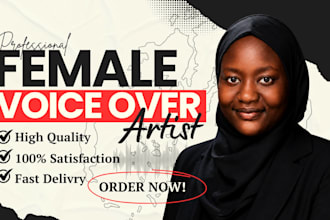 record female voiceover for explainer video, podcast intro, medical narration
