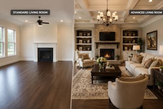 do real estate property virtual staging, declutter and redesign property listing