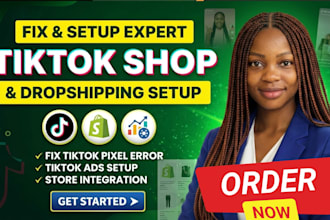 do tiktok shop fix tik tok, pixel error, shopify dropshipping setup, tiktok ads