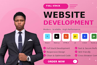 do ai web app, ai software, ai website development as full stack web developer