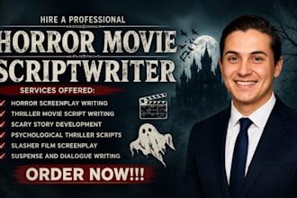 write horror screenplay, scary movie script, screenwriting, thriller film