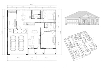 draw your architectural floor plan in auto cad 2d