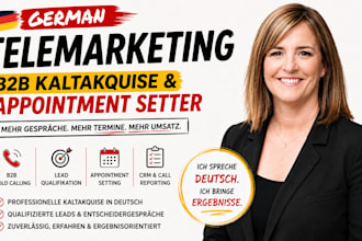 german telemarketing cold caller b2b kaltakquise appointment setter b2b germany