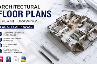 create architectural floor plans and permit drawings for city approval