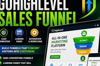 build a sales funnel, landing page, and lead generation funnel