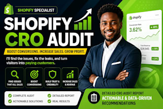 perform a shopify cro audit for conversion rate optimization and increase sales