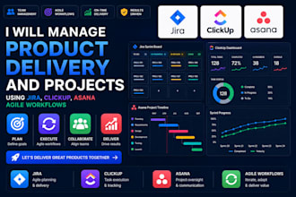 manage product delivery and projects using jira clickup asana agile workflows