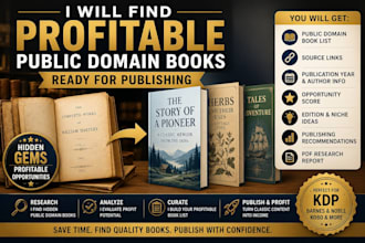 find profitable public domain books ready for KDP publishing