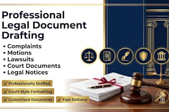 draft professional legal complaints motions lawsuits and court documents