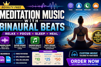 produce royalty free meditation music with binaural beats