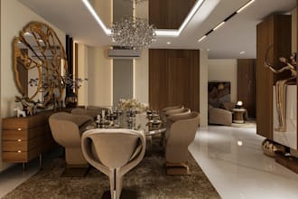 render residential apartment, loft interior design, home floor layout cgi visual