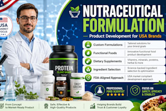 provide nutraceutical food formulation and product development services for USA