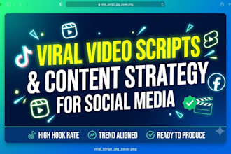 write viral tiktok scripts and short form video content