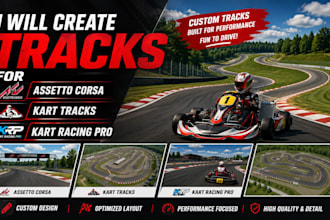 create assetto corsa tracks, kart tracks, tracks for kart racing pro