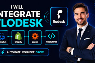 integrate flodesk with manychat, shopify, zapier and custom API