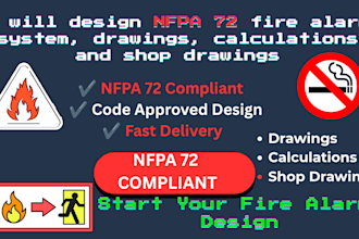 design nfpa 72 fire alarm system drawings calculations shop drawings