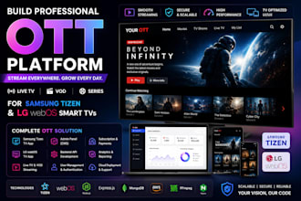 build ott streaming app for samsung tizen and lg webos smart tvs