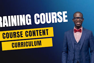 prepare online course content, course curriculum, training course and manual
