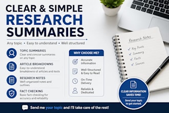 do research and write a summary