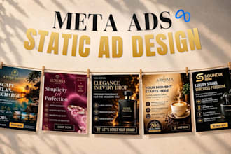 design high converting meta ad creatives and static ads in 10h