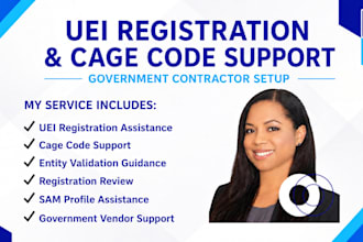 help with uei registration, cage code support and entity validation