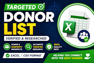 research and build a targeted donor and nonprofit prospect list