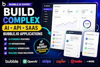 develop complex bubble io saas applications with ai and API integrations