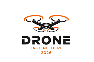 do unique aerial drone photography camera sky view logo design