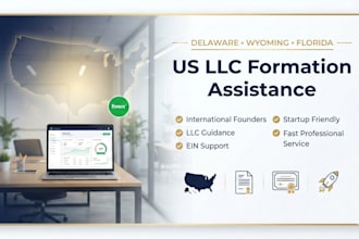 assist with delaware wyoming or florida llc formation for international founders