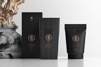 design luxury cosmetic labels and skincare packaging