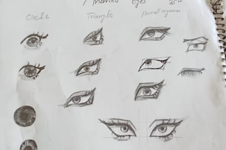 draw a realistic anime eye sketch from your photo