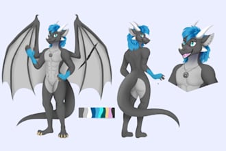 furry reference sheet fursona ref sheet anthro ref sheet furry art anime art