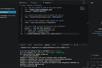 do web scraping and data automation using python