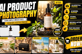 create ai product photography and lifestyle photos for ecommerce