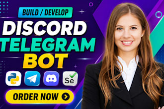 build python bots web scrapers ai telegram discord trading bots