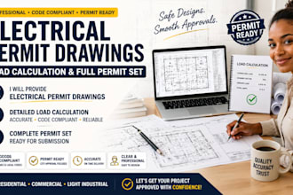 provide electrical permit drawings, load calculation and full permit set