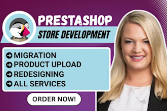 develop prestashop ecommerce store, prestashop fix any bug, error and redesign