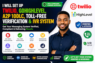 do a2p 10dlc registration, twillo setup gohighlevel and toll free registration
