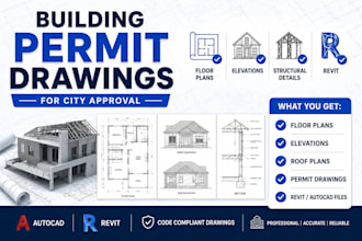 create building permit drawings for residential and commercial projects