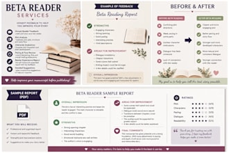 be your beta reader and give honest feedback on your writing