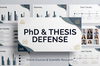 design phd thesis defense, online course, and medical research slides