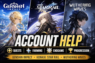 help progress your hsr, genshin, or wuwa account
