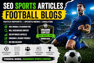 write SEO sports articles for your sports blog or website
